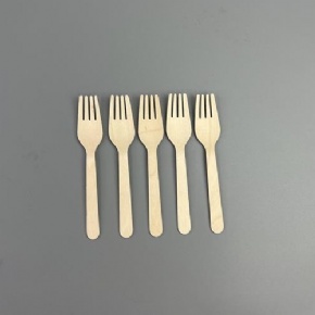 Unwrapped Wooden Fork--12cm