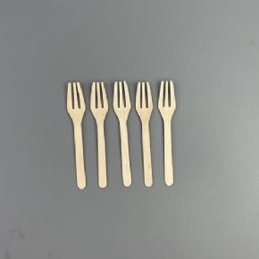 Unwrapped Wooden Fork--10cm