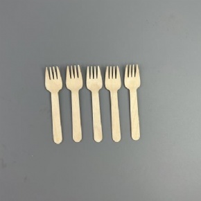 Unwrapped Wooden Fork--9.5cm