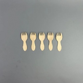 Unwrapped Wooden Spork--8cm