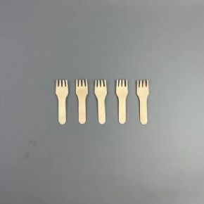 Unwrapped Wooden Fork--7.5cm